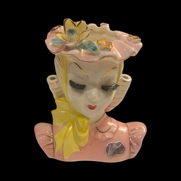 Vintage Ceramic Lady Head Vase “Barbara” by Lefton - Picture 1 of 8